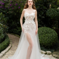 3D Lace Wedding Dress with High Slit / "Marina"