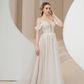 Off Shoulder Ball Gown Wedding Dress / "Ginevra"