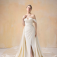 Off Shoulder Mermaid Wedding Dress with Detachable Train / "Jeannine"