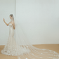 Two Layers Floral Lace Bridal Veil / "Jaimin"