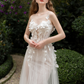 3D Lace Wedding Dress with High Slit / "Marina"