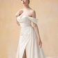 Off Shoulder Mermaid Wedding Dress with Detachable Train / "Jeannine"