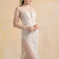 High Slit Wedding Dress with Detachable Sleeves / "Martina"