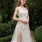 3D Lace Wedding Dress with High Slit / "Marina"