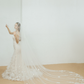 Two Layers Floral Lace Bridal Veil / "Jaimin"