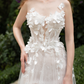 3D Lace Wedding Dress with High Slit / "Marina"