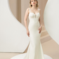 Plunging Neckline Mermaid Wedding Dress / "Ellis"