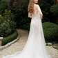 3D Lace Wedding Dress with High Slit / "Marina"