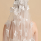 3D Flowers Wedding Veil / "Elaine"