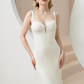 Plunging Neckline Mermaid Wedding Dress / "Ellis"