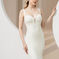 Plunging Neckline Mermaid Wedding Dress / "Ellis"