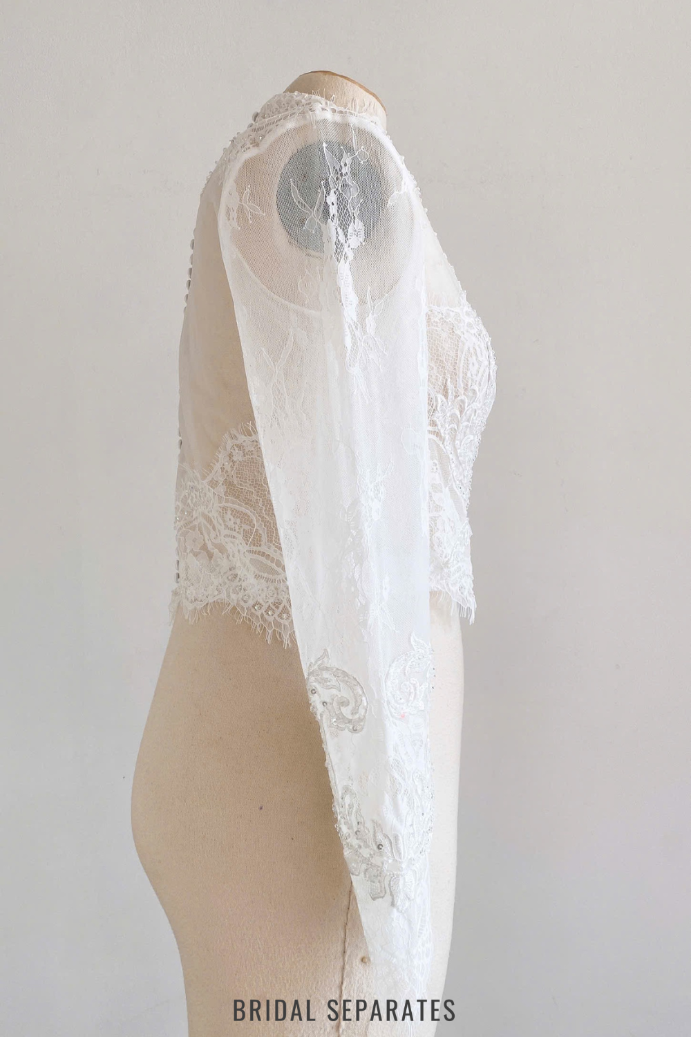long sleeve wedding dress topper Long Sleeves Bridal Dress Topper / "Arabella" – Bridal Separates