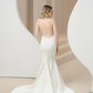 Plunging Neckline Mermaid Wedding Dress / "Ellis"