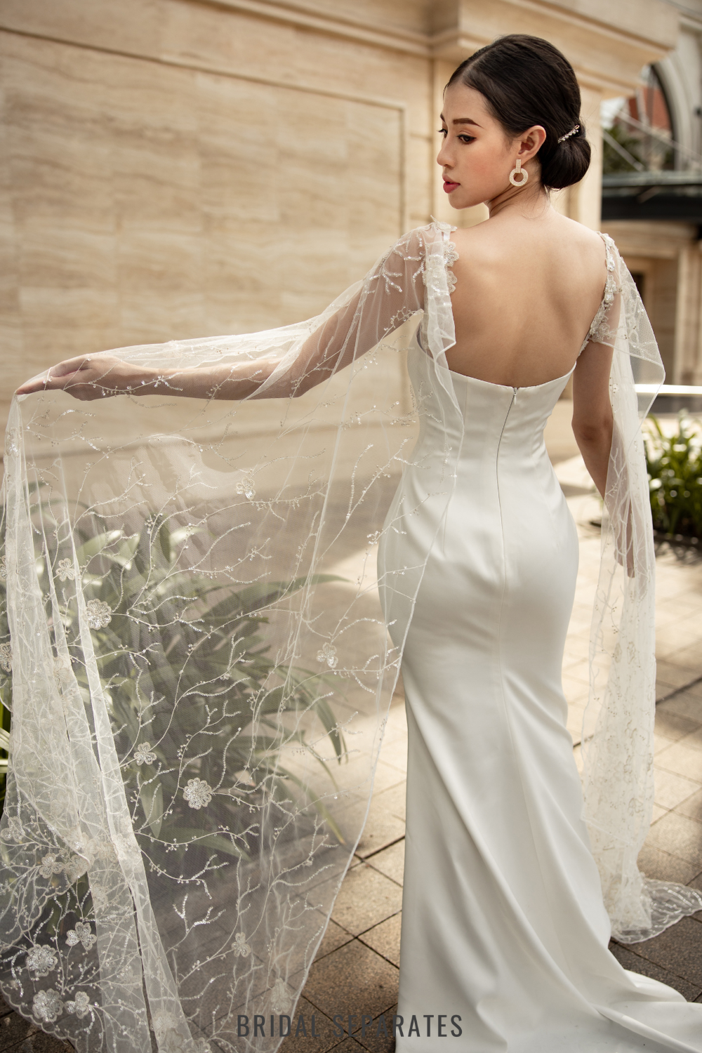 Detachable Bridal Cape Sleeves / "Valeria"