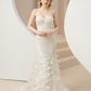 Mermaid Wedding Dress with Ruffle Bottom / "Emily"