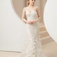 Mermaid Wedding Dress with Ruffle Bottom / "Emily"