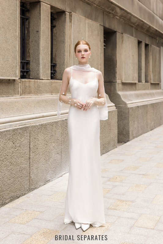 Silk Satin Wedding Dress / "Naline"