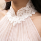 High Neck Lace Short Bridal Cape / "Marina"