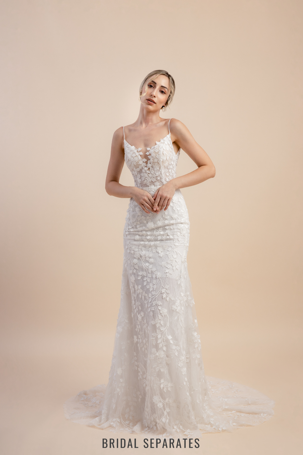 Lace Mermaid Wedding Dress / "Farah"