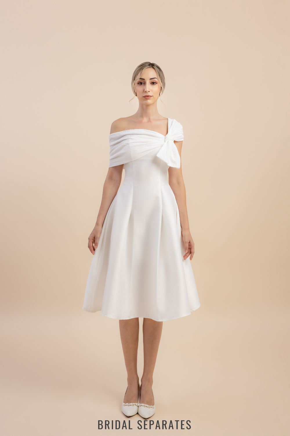 One Shoulder Rehearsal Dinner Dress / "Bertha"