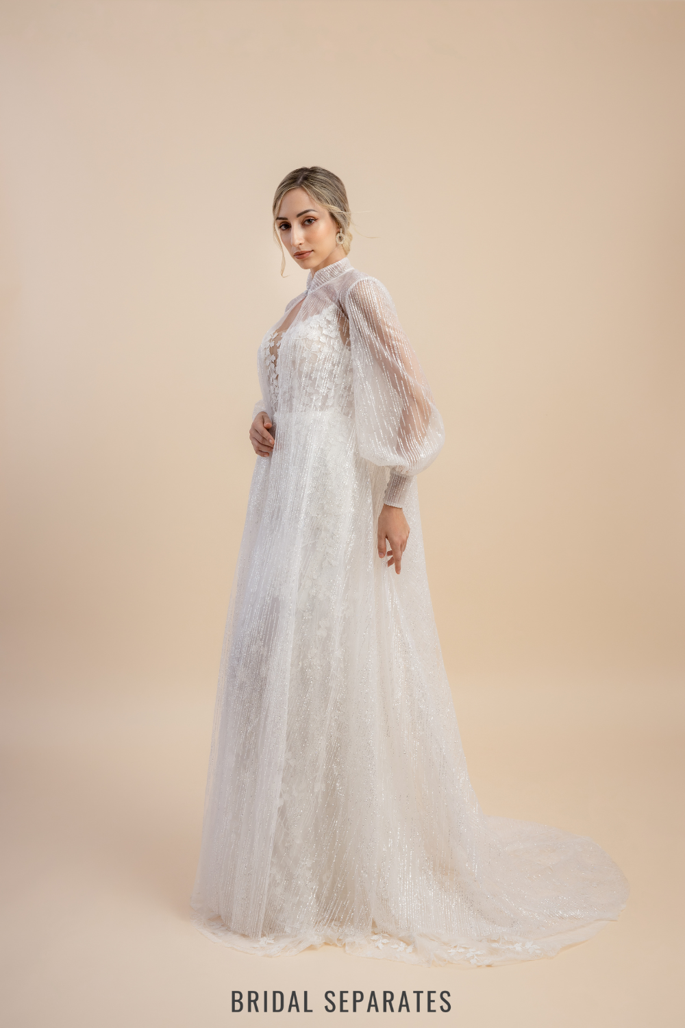 Long Sleeves Wedding Cape / "Adela"