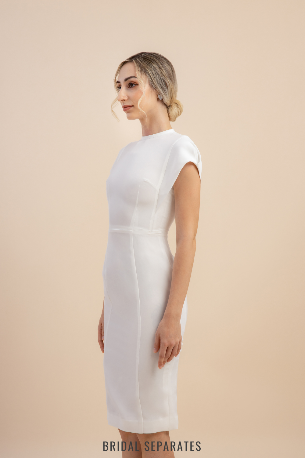 Rehearsal Dinner White Pencil Dress / "Gloria"