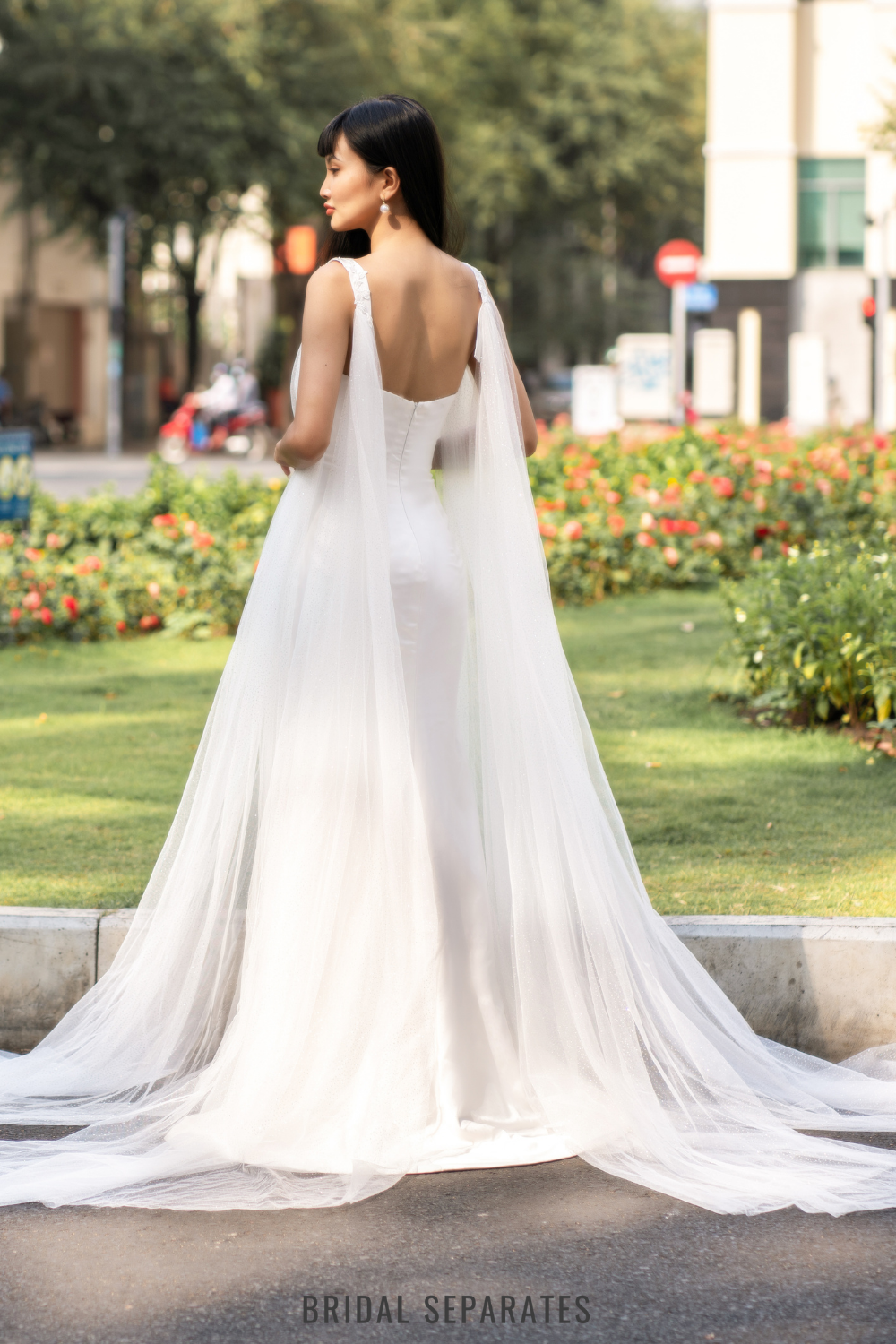 Long Bridal Cape Veil - Cape 228 / "Francesca"