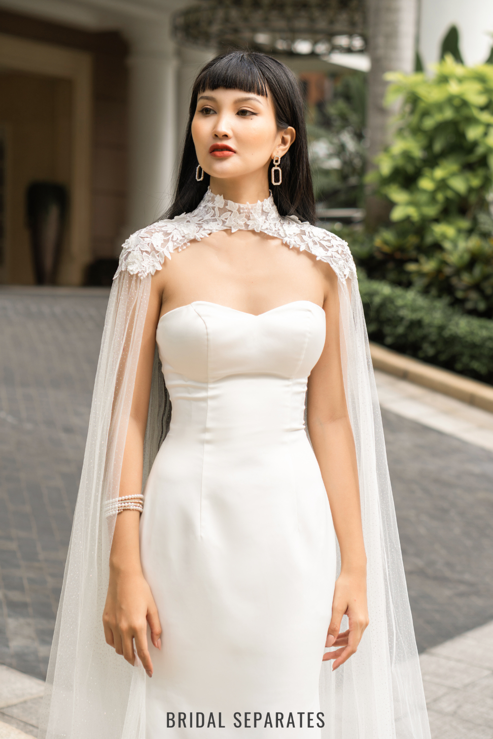 Long Bridal Cape Veil / "Isabella"