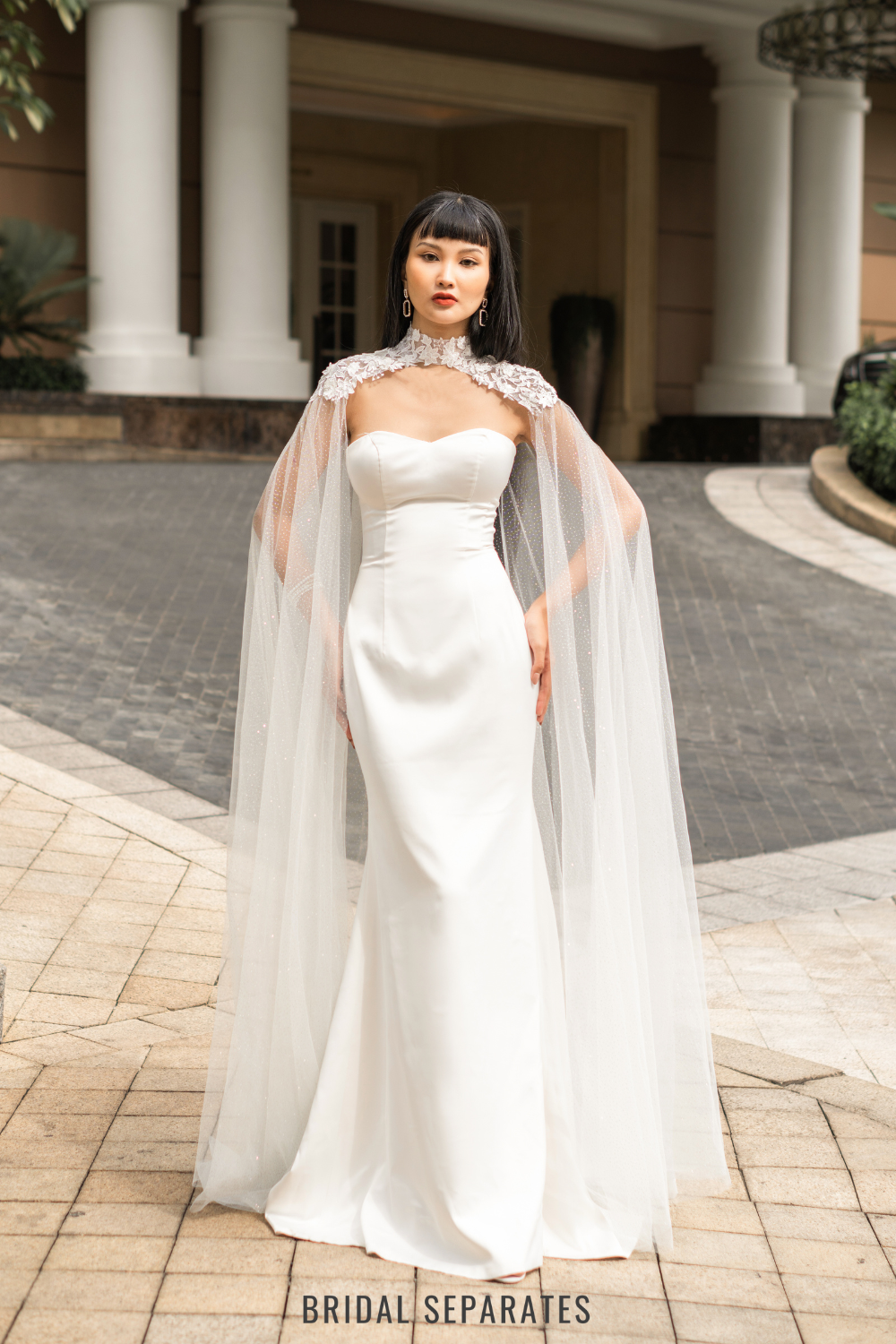 Long Bridal Cape Veil / "Isabella"