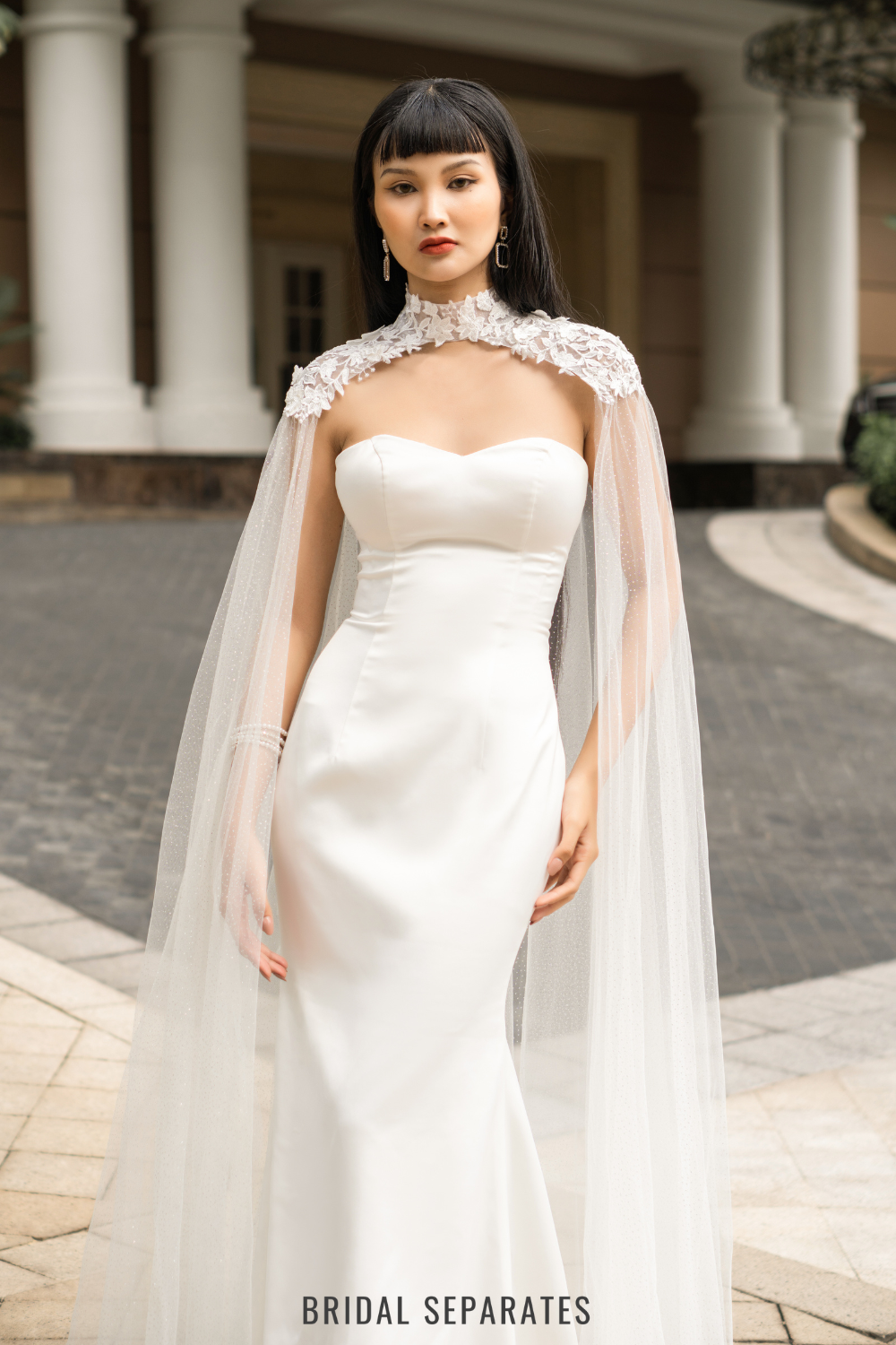 Long Bridal Cape Veil / "Isabella"