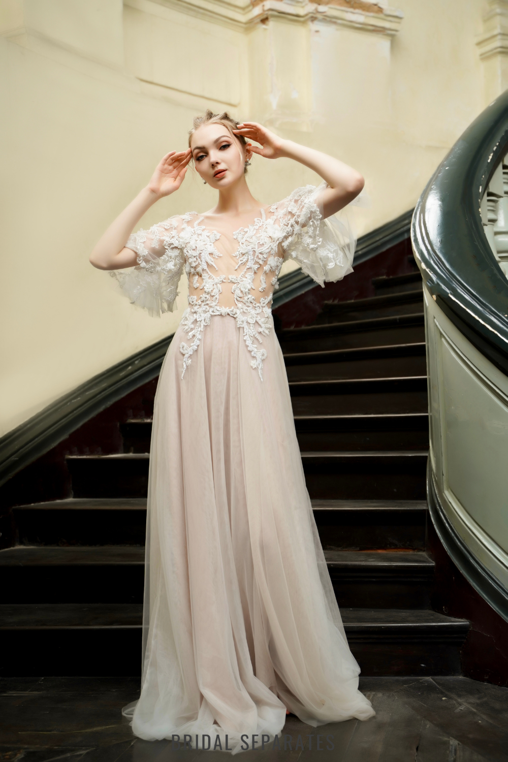 Luxury Wedding Gown with Slit - Dress 43 / "Eloisa"