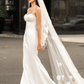 Cathedral Lace Veil with blusher / "Xenia"