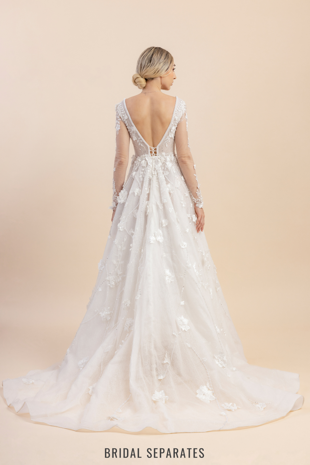 Long Sleeves Bridal Ball Gown / "Bella"